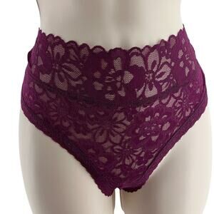 Victoria's Secret The Lacie Lacie Hiphugger Panty Wine Kir Womens Large